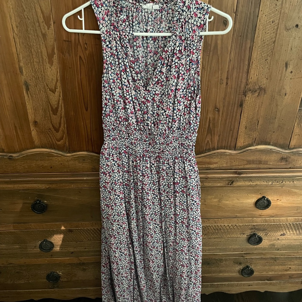 GAP Floral Maxi Dress - Pink and White